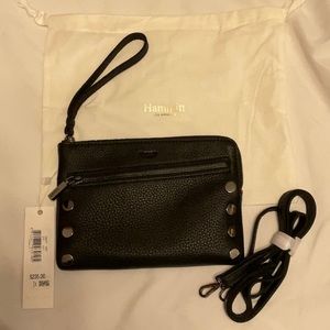 Hammitt Nash SML black gunmetal wristlet/crossbody w/tags
